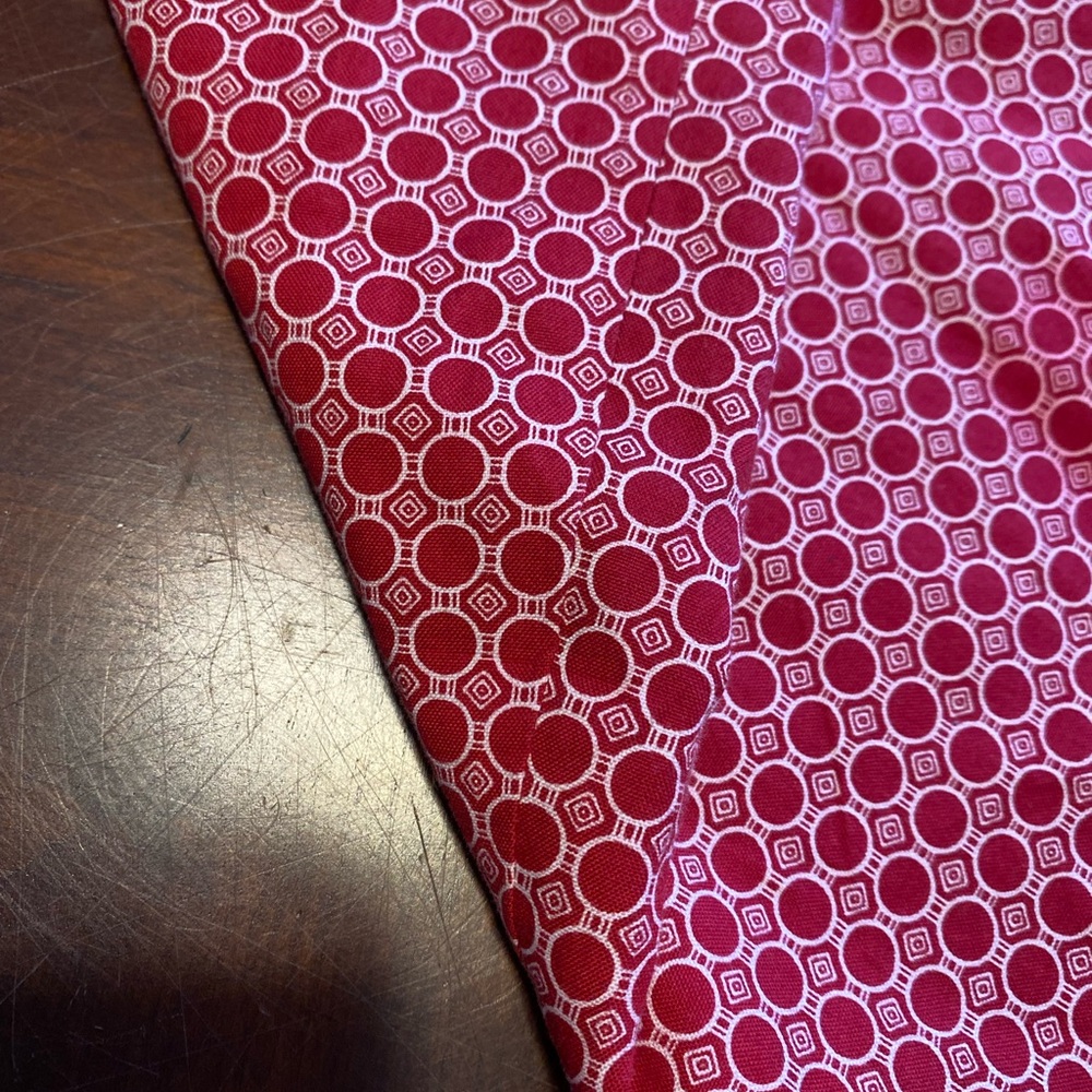 Talbots Red Geometric Capris - Picture 2 of 4